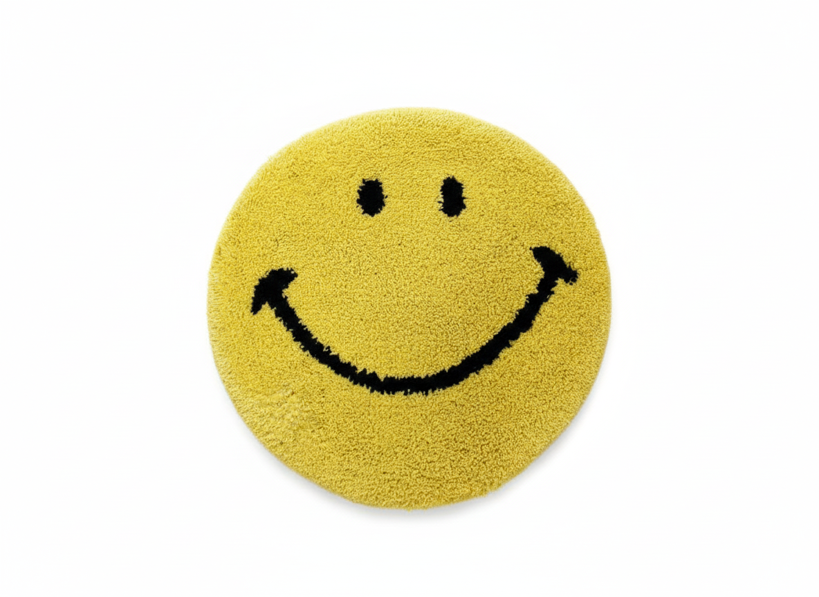 MIYOSHI RUG x SECOND LAB. SMILEY FACE CHAIR RUG – secondlab