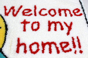 SMILE WELCOME RUG (green)