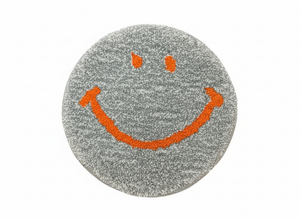 MIYOSHI RUG x SECOND LAB. SMILEY FACE CHAIR RUG（GRAY）