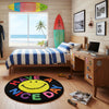 SMILE NICE DAY RUG (black)