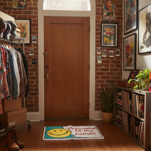 SMILE WELCOME RUG (green)