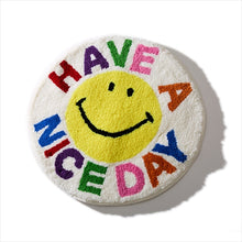 Load image into Gallery viewer, SMILE NICE DAY RUG (white)

