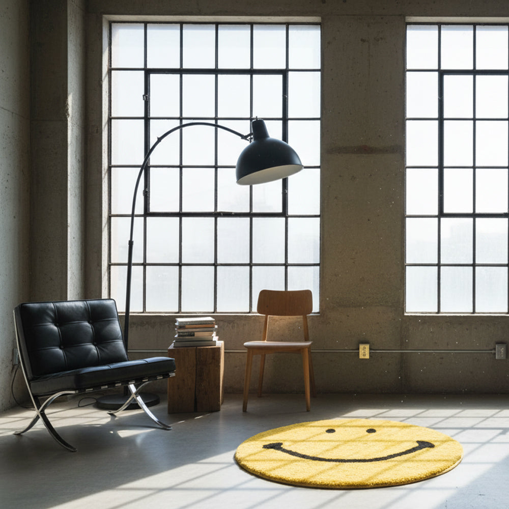 MIYOSHI RUG × SECOND LAB. スマイリーフェイスラグ イエロー – secondlab