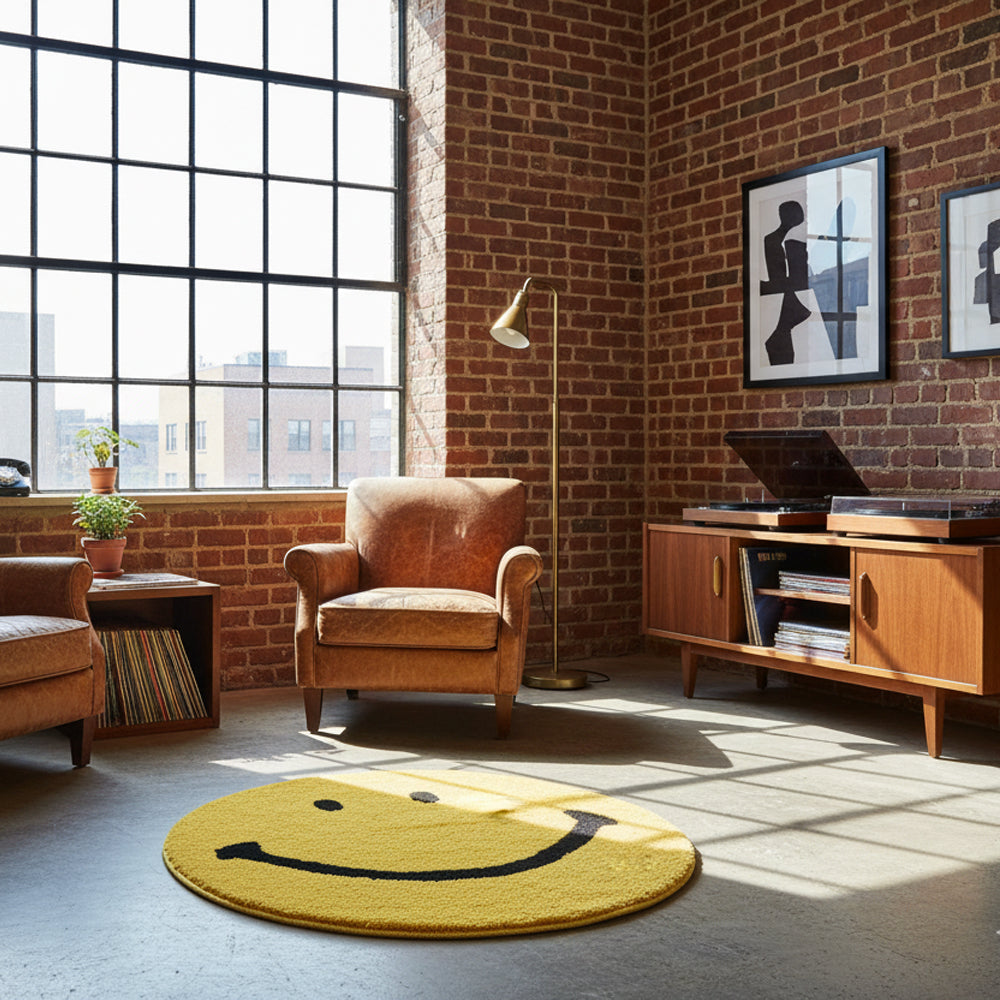 MIYOSHI RUG x SECOND LAB. SMILEY FACE RUG